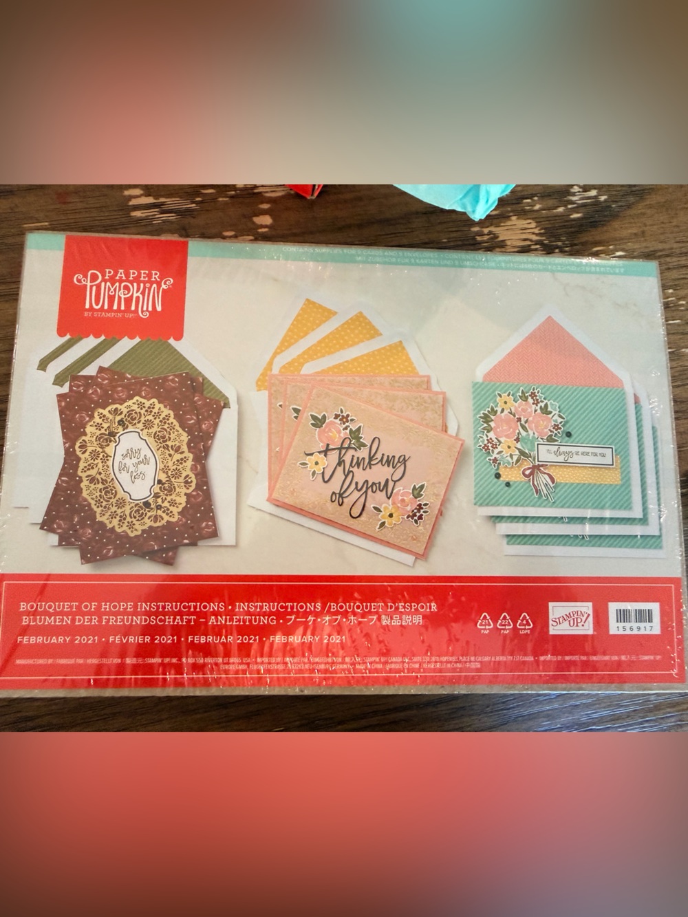 Stampin' Up! Paper Pumpkin Floral Card Kit - Pink, Yellow, Mint, Brown